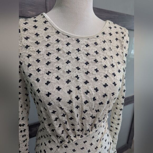 Free People Sheer Delight Lace Mini Dress Large No Slip - Picture 4 of 8